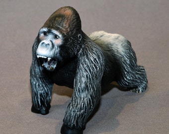 Bronze Silverback Gorilla Sculpture: Signed Limited Edition Art