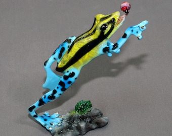Frog Bronze Figurine Statue Sculpture Amphibian Art / Limited Edition / Signed & Numbered