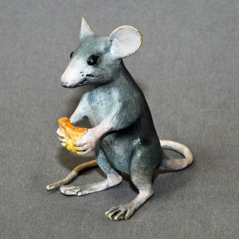 Bronze Mouse Mice Figurine Statue Sculpture Art Limited Edition Signed
