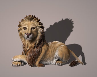 Bronze Lion Sculpture: "The Guardian" Limited Edition by Barry Stein