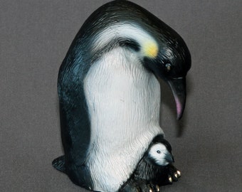 Signed Penguin Bronze Sculpture: Limited Edition Aquatic Art