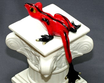 Signed Bronze Frog Sculpture: Limited Edition Barry Stein Art