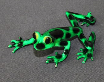 Bronze Frog Amphibian Sculpture "Angelina" Figurine Metal Amphibian Art / Limited Edition Signed & Numbered