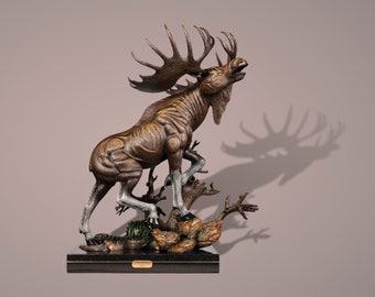 BRONZE "Moose" Amazing Detail!!! Limited Edition SCULPTURE by Barry Stein