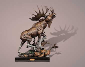 Bronze Moose Sculpture by Barry Stein - Limited Edition Wildlife Art