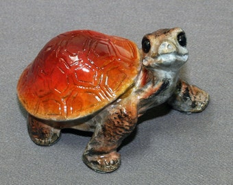 SPIギャラリー ブロンズ製ウミガメ（花崗岩製）置物、ペーパーウェイト