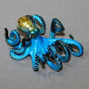 Octopus Bronze Sculpture "Oliver Octopus" Figurine Statue Aquatic Art / Limited Edition / Signed & Numbered