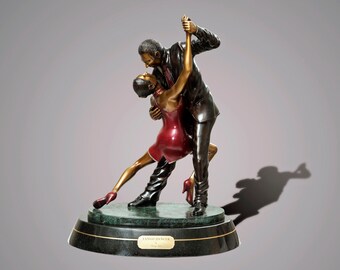 Bronze "Tango Dancers" Sculpture Art Figurine Limited Edition Signed & Numbered by Barry Stein