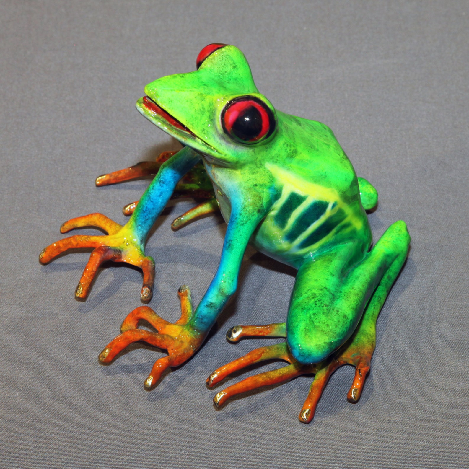 Frog Bronze darcy Frog BRONZE FROG Statue Figurine Amphibian Art