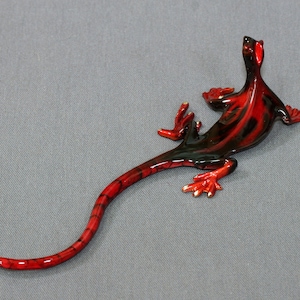 Bronze Lizard Gecko Figurine Statue &quot;Wall Lizard&quot; Sculpture Art /  Signed / AWESOME DETAILED