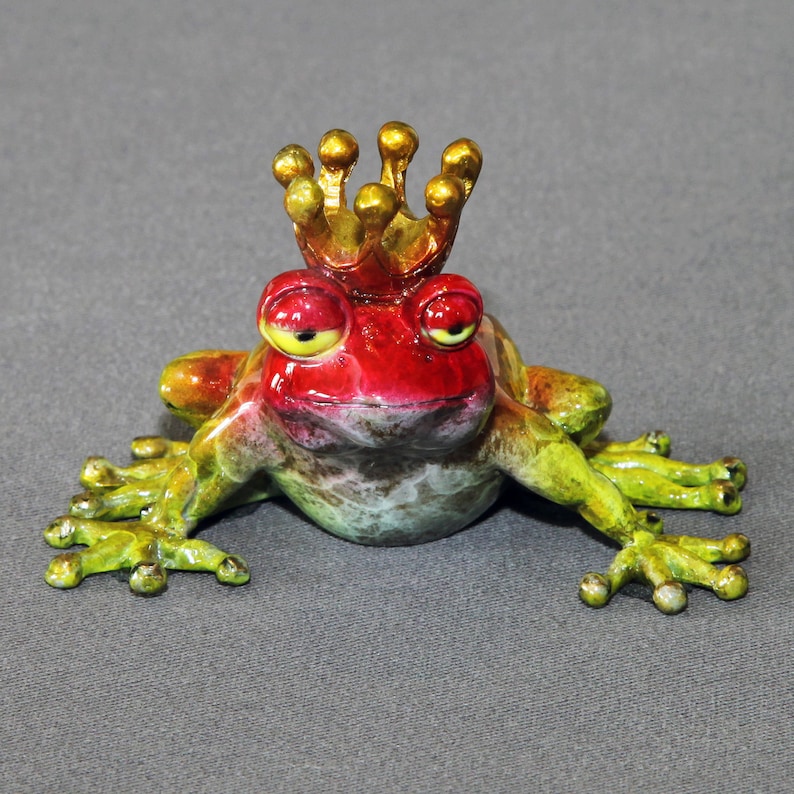 Bronze Frog frog Prince Sculpture Figurine Metal Etsy