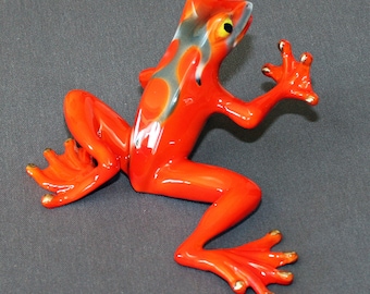Bronze Frog "Hotrod" Figurine Statue Sculpture Amphibian Art / Limited Edition Signed & Numbered