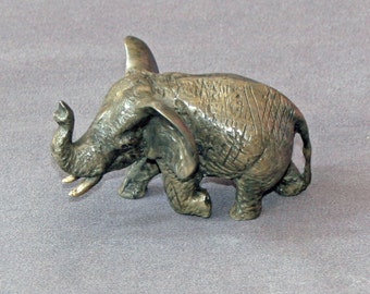Bronze Elephant Figurine: Signed Limited Edition Sculpture