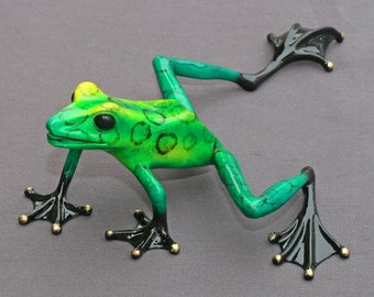 Bronze Frog Statue Figurine Amphibian Art  / Limited Edition / Signed & Numbered