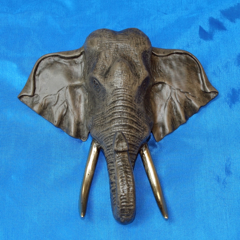 Bronze Elephant wall Hanging Figurine Statue Sculpture Art / Limited Edition Signed & Numbered