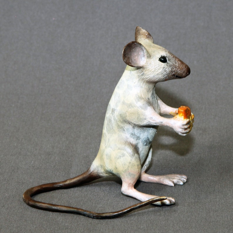 Bronze Mouse Figurine Statue Sculpture Mice Art Limited Etsy