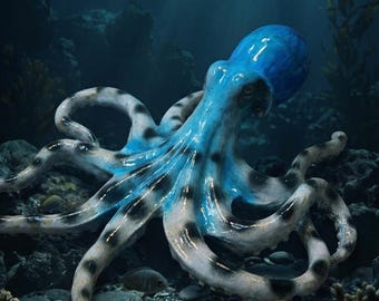 Octopus Bronze "Ophelia Octopus" Figurine Statue Sculpture Aquatic Art / Limited Edition / Signed & Numbered