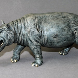 Bronze Hippopotamus Hippo Figurine Statue Sculpture Art / Limited Edition / Signed & Numbered