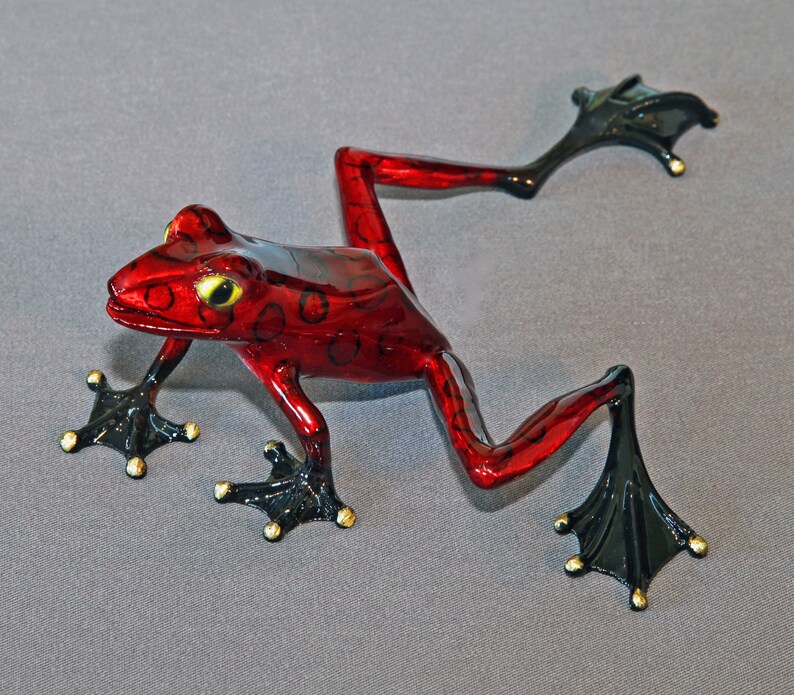 Bronze Frog Statue Figurine Amphibian Art / Limited Edition / Etsy