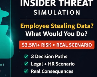 Insider Threat Simulation | Data Exfiltration Tabletop Exercise (Digital Download)