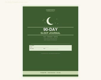 90-Day Sleep Journal Printable PDF | Daily Sleep Tracker | Sleep Log | Insomnia Journal | Sleep Habit Tracker | Instant Download