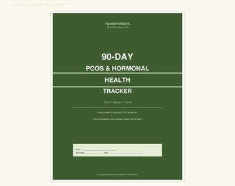 90-Day PCOS Health Tracker | Hormonal Balance, Cycle, Metformin Log (Printable PDF)