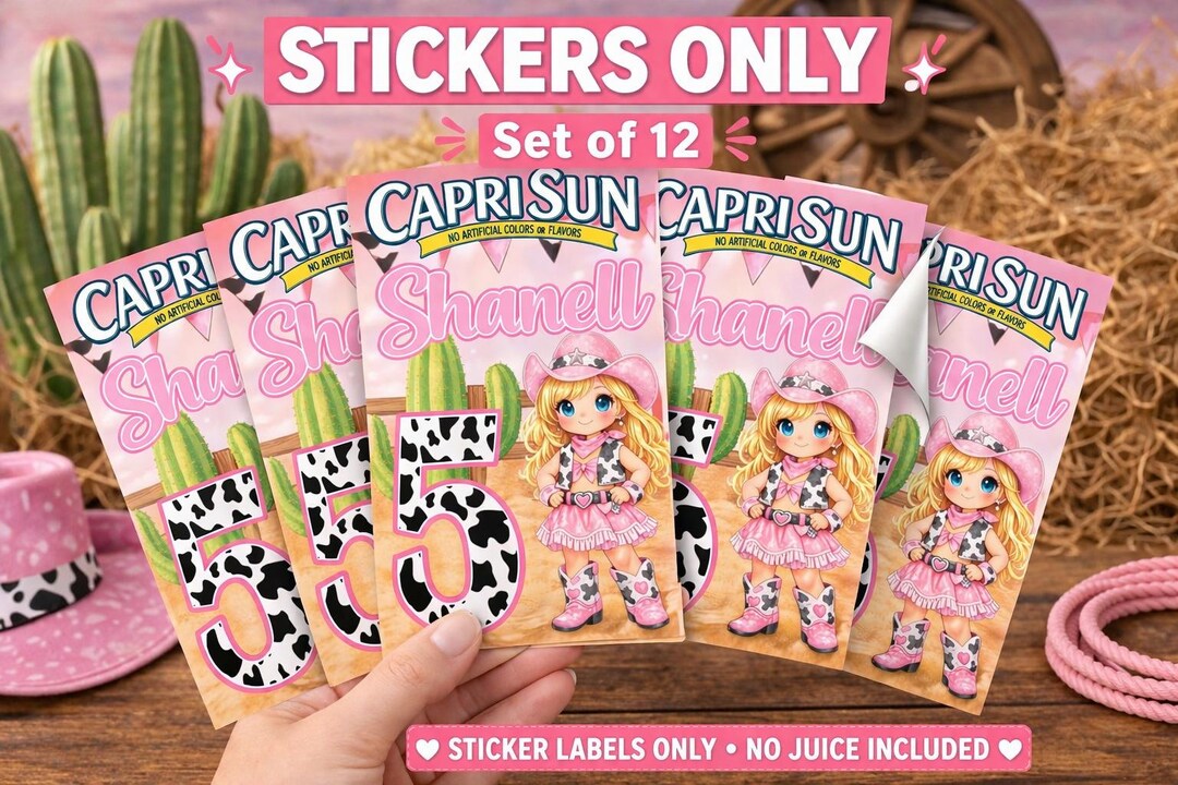 Personalized Capri Sun Labels – Set of 12, Custom Party Drink Labels ...