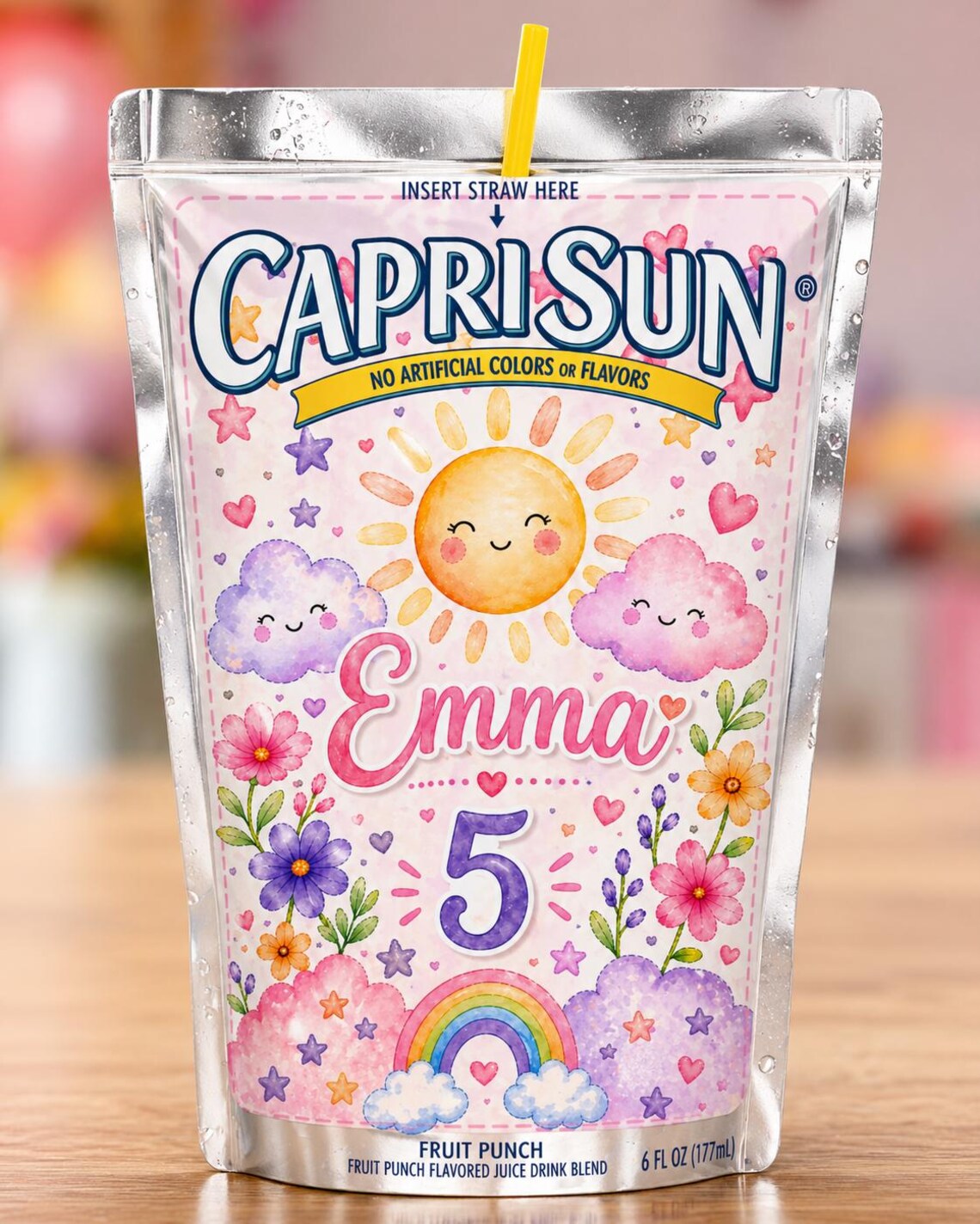 Capri Sun Birthday Stickers | Personalized Juice Labels, Pool Party ...