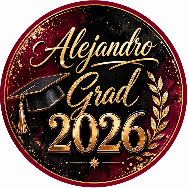 Personalized Graduation Stickers 2026 | Custom Name Grad Labels (2