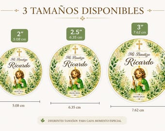 Pegatinas de bautismo de San Judas, etiquetas de bautismo de San Judas Tadeo, pegatinas personalizadas de mi bautizo, pegatinas de recuerdo católico, etiquetas personalizadas para fiestas