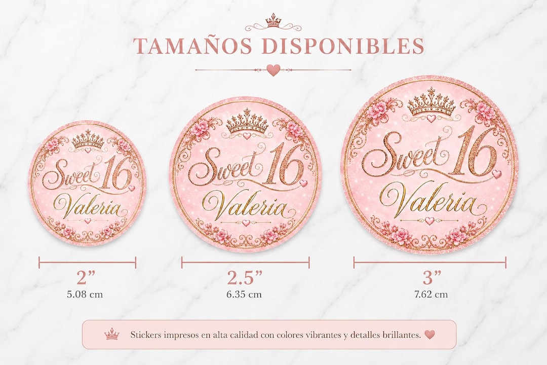 Sweet 16 Stickers for Party Favors, Personalized Birthday Stickers ...