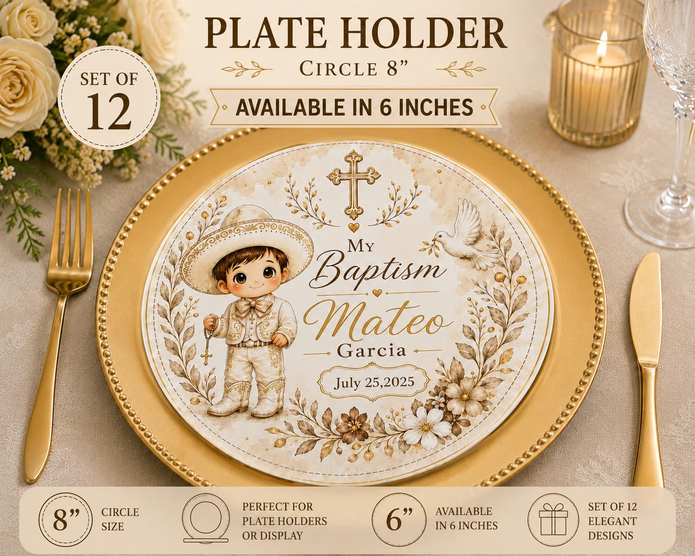 Personalized Charro Baptism Stickers, Mexican Boy Christening Favor ...
