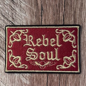 Rebel Soul Embroidered Iron On Patch