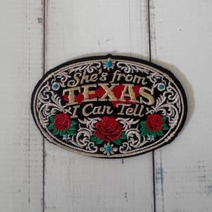 Embroidered Texas Patch, Western Country Vibes, Trucker Hat Applique