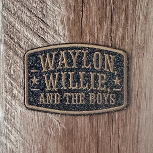 Waylon, Willie, and The Boys Embroidered Patch, Country Music Glitter Applique