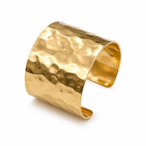Set di 2 bracciali dorati – Bracciali rigidi aperti minimalisti – Bracciali regolabili e impilabili – Elegante regalo di gioielli per lei