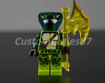 MOC Ninjago Spitta Minifigure – Venom Spitter of the Fangpyre Serpentine