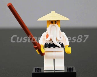 MOC Ninjago Season 7 Hands of Time Master Wu Minifigure – Wise Mentor of the Ninja