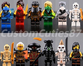 MOC Ninja 12-Pack – Jay, Kai, Lloyd, Zane, Cole & More | LEGO Compatible Birthday Gift