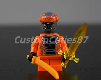 MOC Ninjago Snike Minifigure – Fangpyre Serpentine Bite Warrior Form