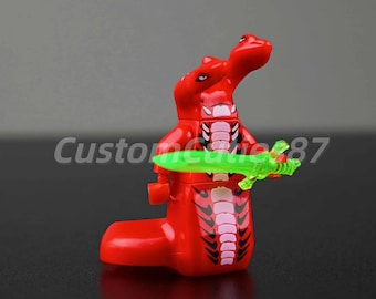 MOC Ninjago Fangtom Minifigure – Fangpyre Leader, Two-Headed Serpentine General