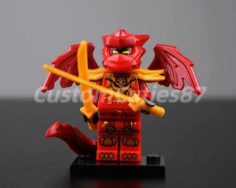Ninjago Kai Dragon Minifigure – Red Fire Ninja Warrior Building Block Toy