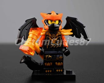 Ninjago Cole Dragon Minifigure – Black Earth Ninja Warrior Building Block Toy