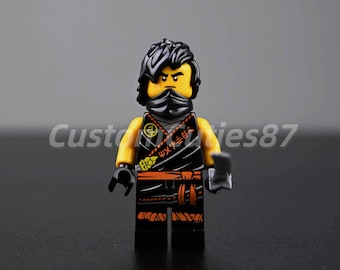 MOC Ninjago Legacy Series Cole Minifigure – Classic Look Black Earth Ninja
