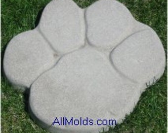 Paw Print concrete plaster cement stepping stone mold