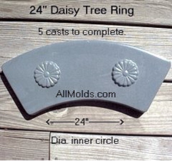 Tree ring paw print mold concrete plaster edging mould