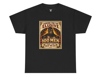 100 heren: zwaar katoenen uniseks T-shirt