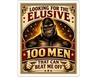 100 mannen: kiss-cut-stickers