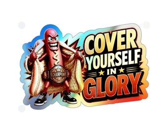 Cover in Glory: holografische gestanste stickers