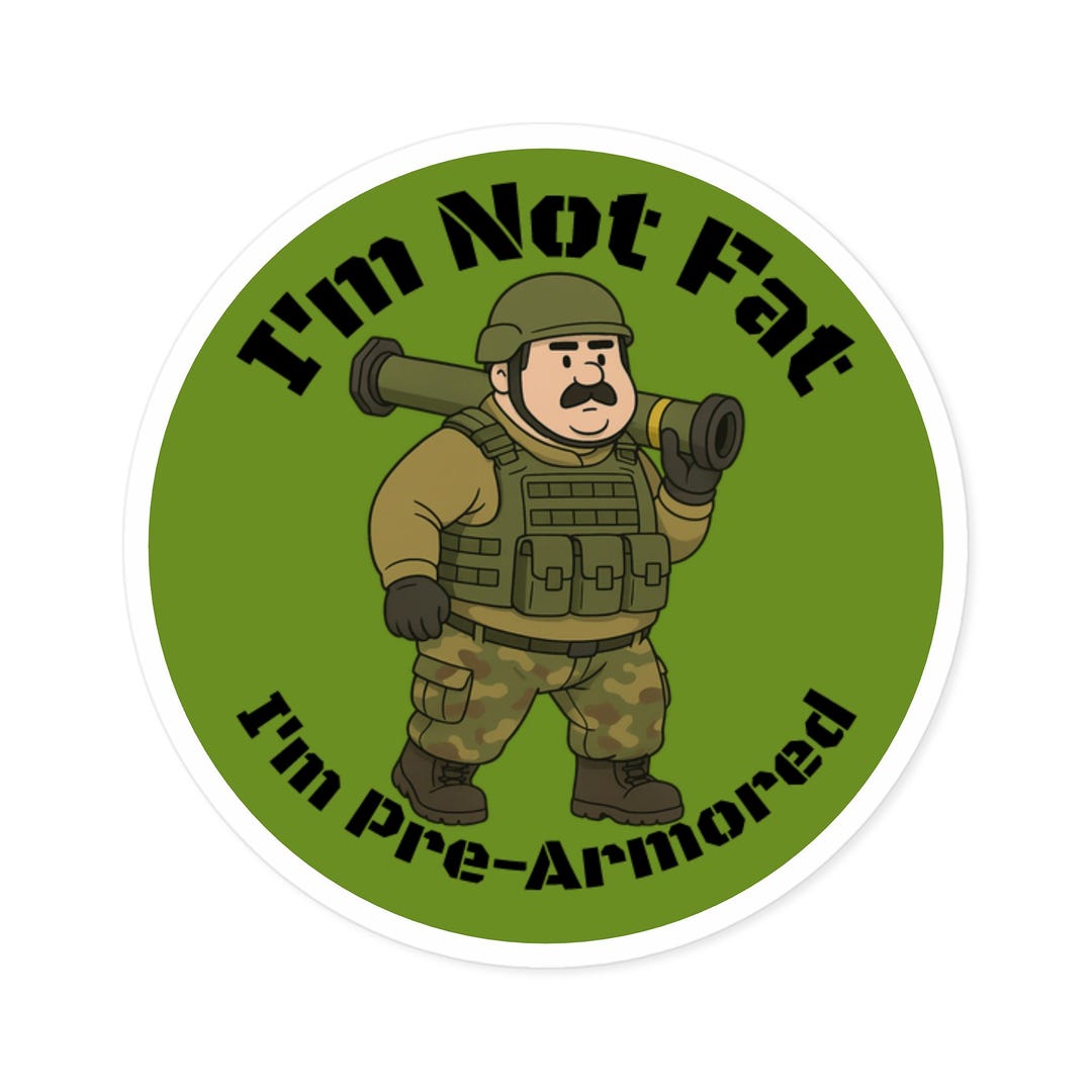 Pre-armored - Round Sticker - Etsy